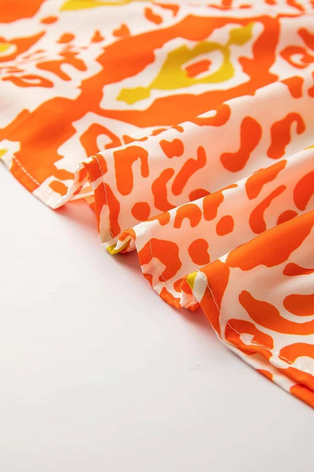 Printed Notched Half Sleeve Blouse - Trendsi - Flyclothing LLC