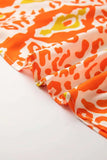 Printed Notched Half Sleeve Blouse - Trendsi - Flyclothing LLC
