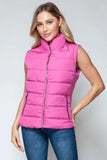 Snobbish Zip Up Turtleneck Vest with Pockets - Trendsi - Flyclothing LLC