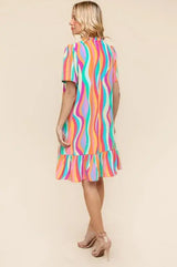 Haptics Tiered Woven Ruffle Hem Dress - Trendsi - Flyclothing LLC