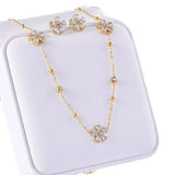 18K Gold-Plated Flower Jewelry Set - Trendsi - Flyclothing LLC