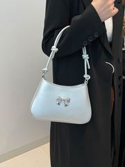 Bow PU Leather Knotted Strap Handbag - Trendsi