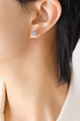 Titanium Steel Flower Stud Earrings - Trendsi - Flyclothing LLC