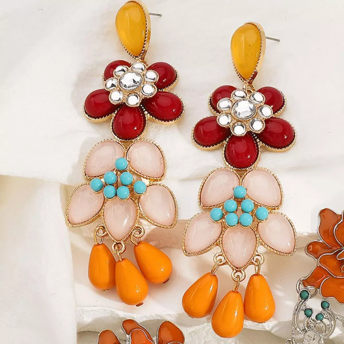 Flower Dangle Earrings - Trendsi - Flyclothing LLC