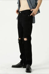 Distressed Mid Rise Jeans with Pockets - Trendsi - Flyclothing LLC