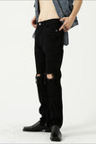Distressed Mid Rise Jeans with Pockets - Trendsi