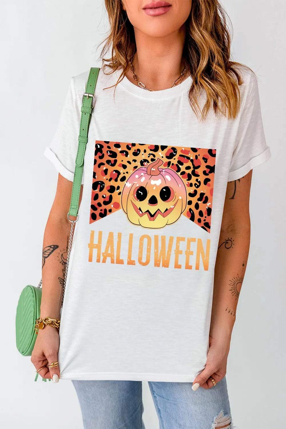 Graphic Round Neck Short Sleeve T-Shirt - Trendsi - Flyclothing LLC