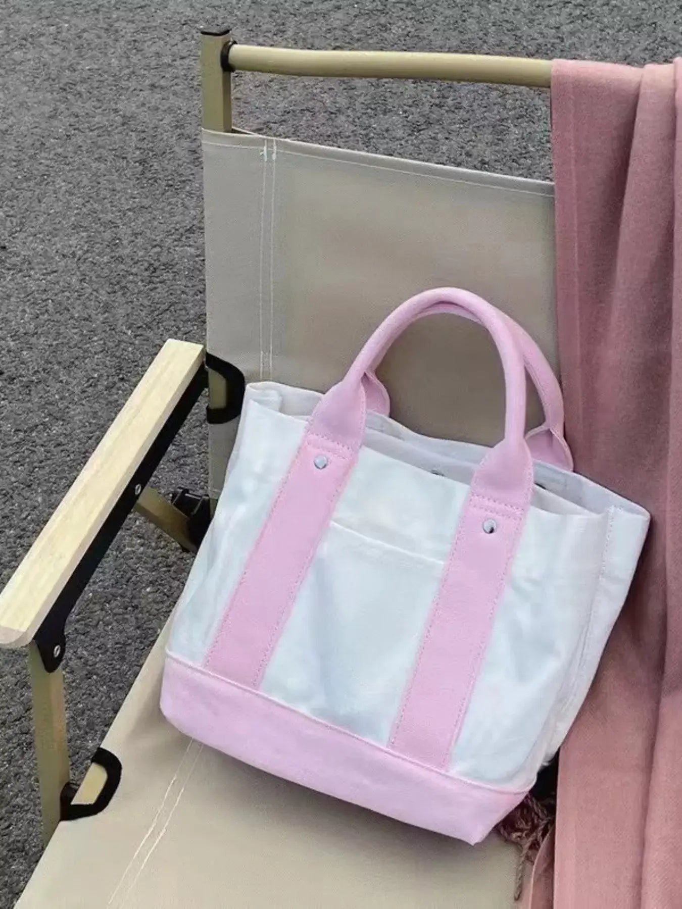 Two Tone Handbag - Trendsi - Flyclothing LLC