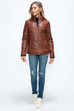 How Dare U Pocketed Zip Up Puffer Jacket with Removable Hood - Trendsi - Flyclothing LLC