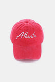 Zenana Washed ATLANTA Embroidered Baseball Cap - Trendsi - Flyclothing LLC