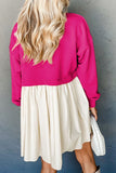 XOXO Sequin Heart Long Sleeve Dress - Trendsi
