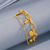 Cross and Heart Charm Bracelet - Trendsi - Flyclothing LLC