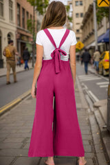 Double Take Full Size Wide Leg Overalls with Pockets - Trendsi - Flyclothing LLC