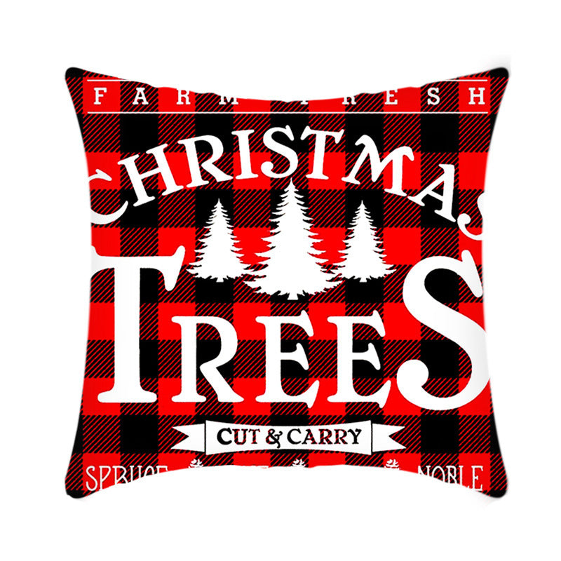 Merry Christmas Cushion Cover 45cm Elk Santa Claus Short Plush Sofa Pillow Cover Home Decor Pillowcase Christmas Decoration - My Store - Flyclothing LLC