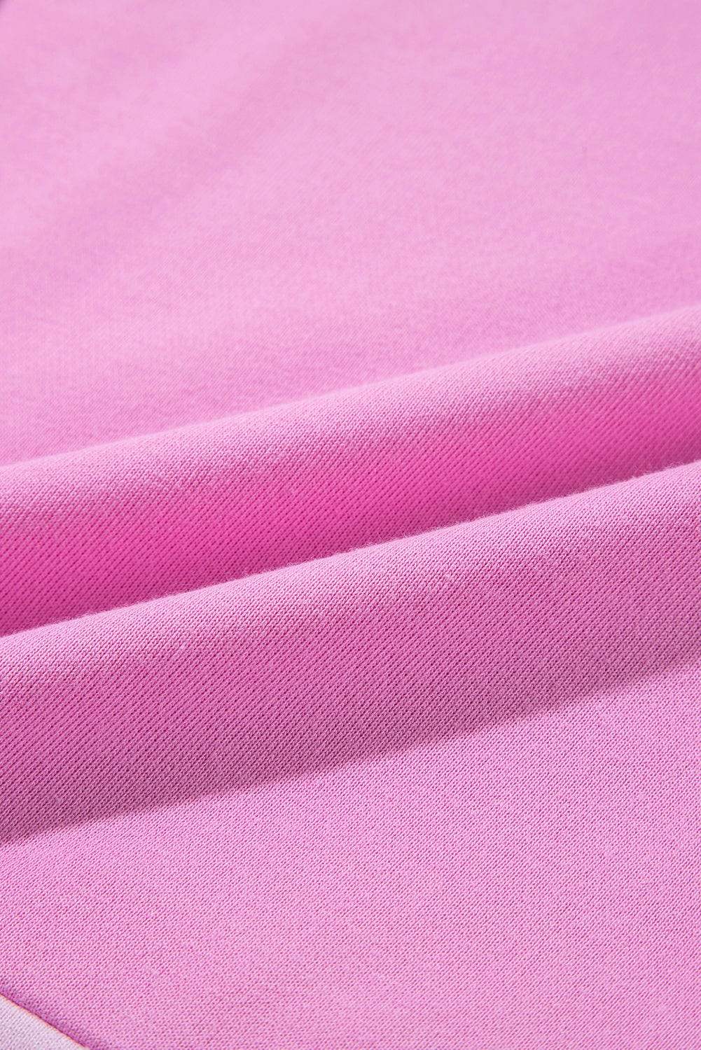 Color Block Half Button Long Sleeve Sweatshirt - Trendsi - Flyclothing LLC