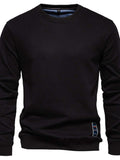 Men's Round Neck Long Sleeve Sweatshirt - Trendsi - Flyclothing LLC