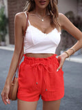 Tied High Waist Shorts with Pockets - Trendsi - Flyclothing LLC