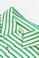 Striped Half Sleeve Tie Waist Romper - Trendsi - Flyclothing LLC