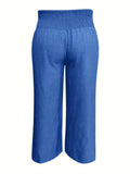 Plus Size High Waist Wide Leg Pants - Trendsi