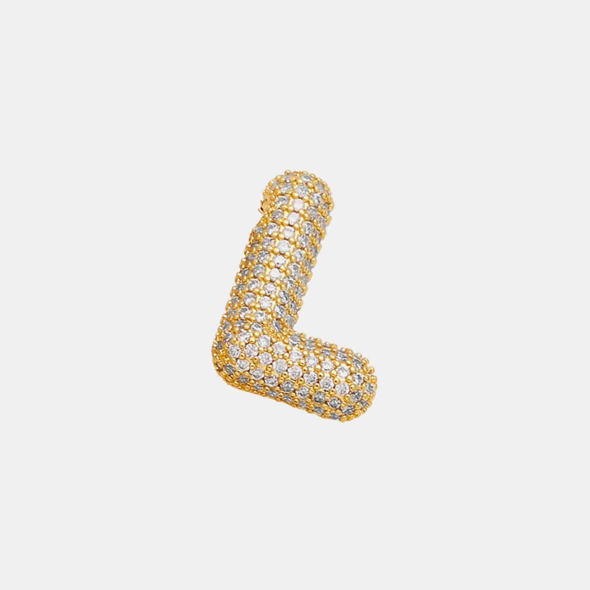 Gold-Plated Inlaid Zircon Letter Necklace - Trendsi - Flyclothing LLC