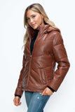 How Dare U Pocketed Zip Up Puffer Jacket with Removable Hood - Trendsi - Flyclothing LLC