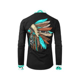 Baha Ranch Indian Headdress Unisex Western Button UP Shirt