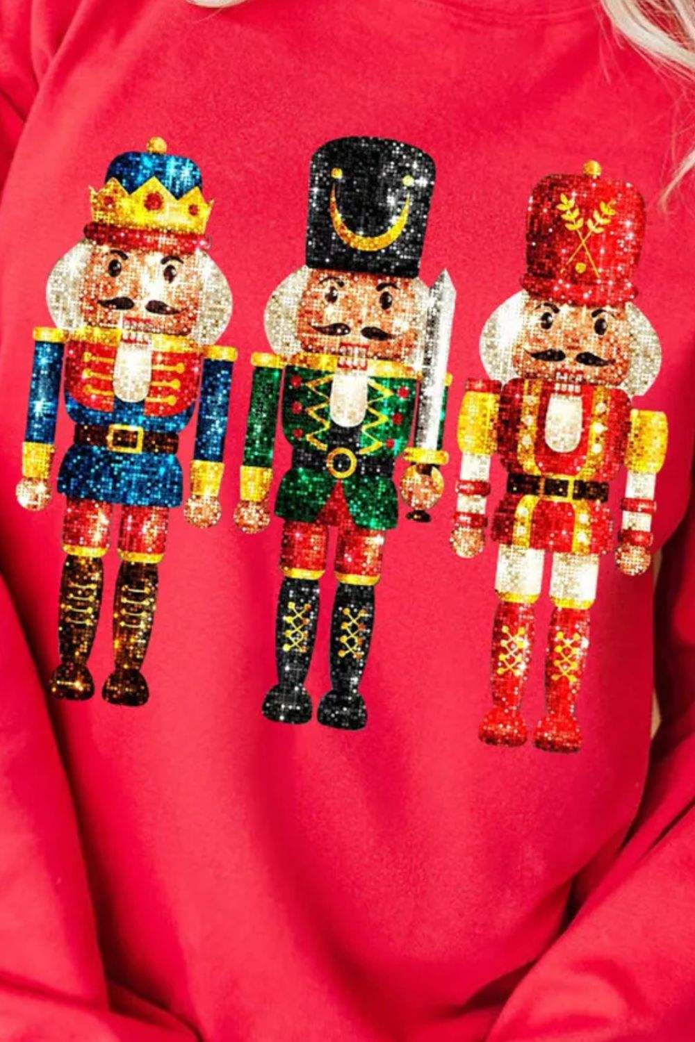 Nutcracker Round Neck Long Sleeve Sweatshirt - Trendsi - Flyclothing LLC