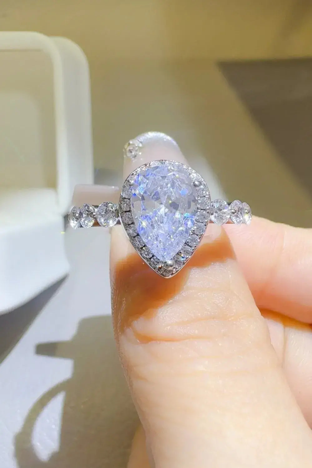 2 Carat Moissanite 925 Sterling Silver Ring - Trendsi - Flyclothing LLC