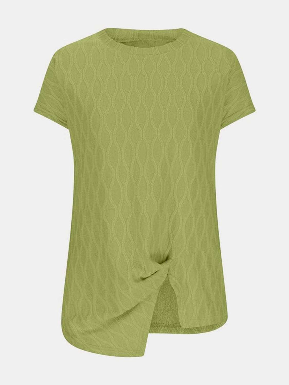 Full Size Round Neck Short Sleeve T-Shirt - Trendsi - Flyclothing LLC