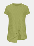 Full Size Round Neck Short Sleeve T-Shirt - Trendsi - Flyclothing LLC