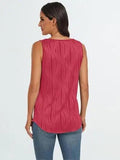 Round Neck Wide Strap Tank - Trendsi