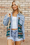 Pocketed Button Up Long Sleeve Denim Jacket - Trendsi - Flyclothing LLC