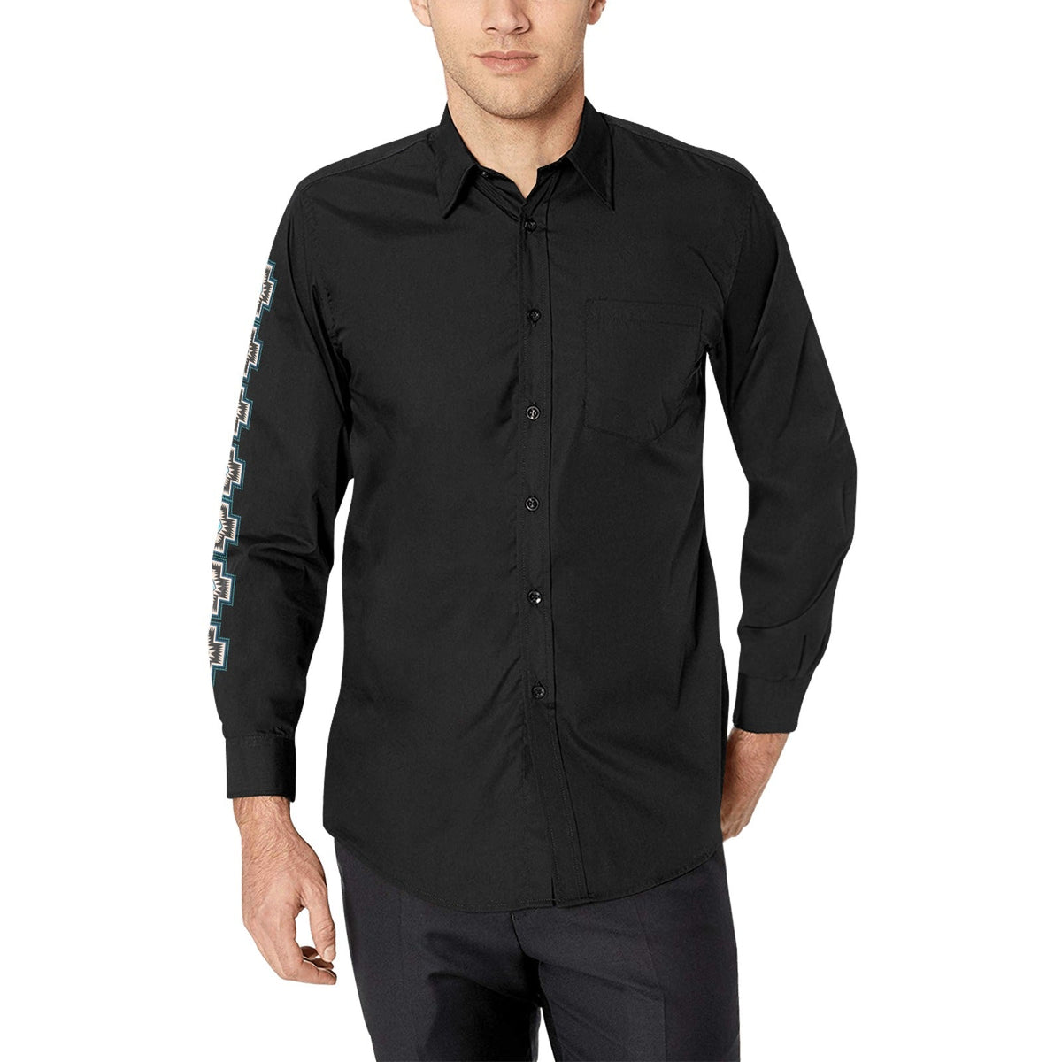 Baha Ranch Southwestern Cross Unisex Western Button Up
