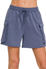 Zenana Scuba Thigh Pocket Shorts - Trendsi - Flyclothing LLC