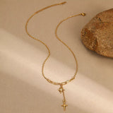 18K Gold-Plated Cross Necklace - Trendsi - Flyclothing LLC