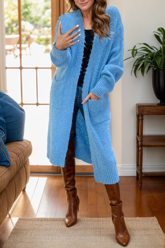 Peace Sign Long Sleeve Cardigan - Trendsi