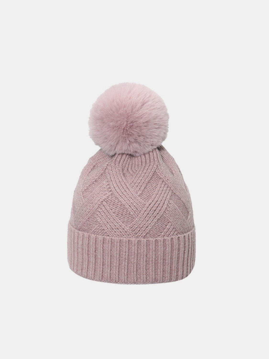 Roll Rim Hat with Pompom - Trendsi