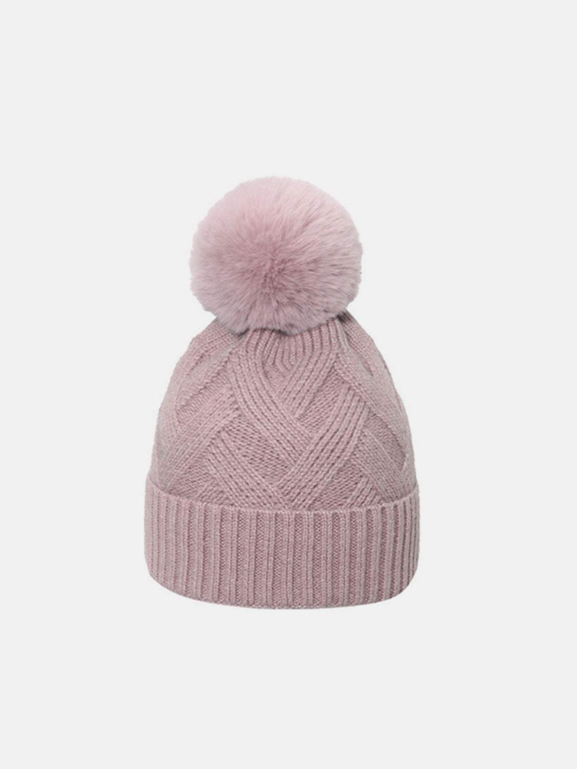 Roll Rim Hat with Pompom - Trendsi - Flyclothing LLC