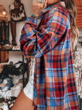Plaid Button Up Long Sleeve Shirt - Trendsi - Flyclothing LLC