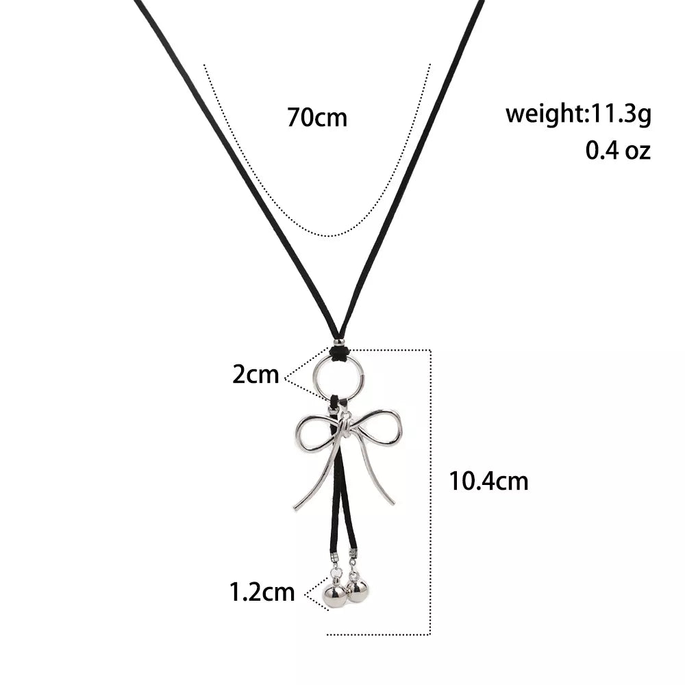 Elegant Bow Pendant Necklace - Trendsi - Flyclothing LLC