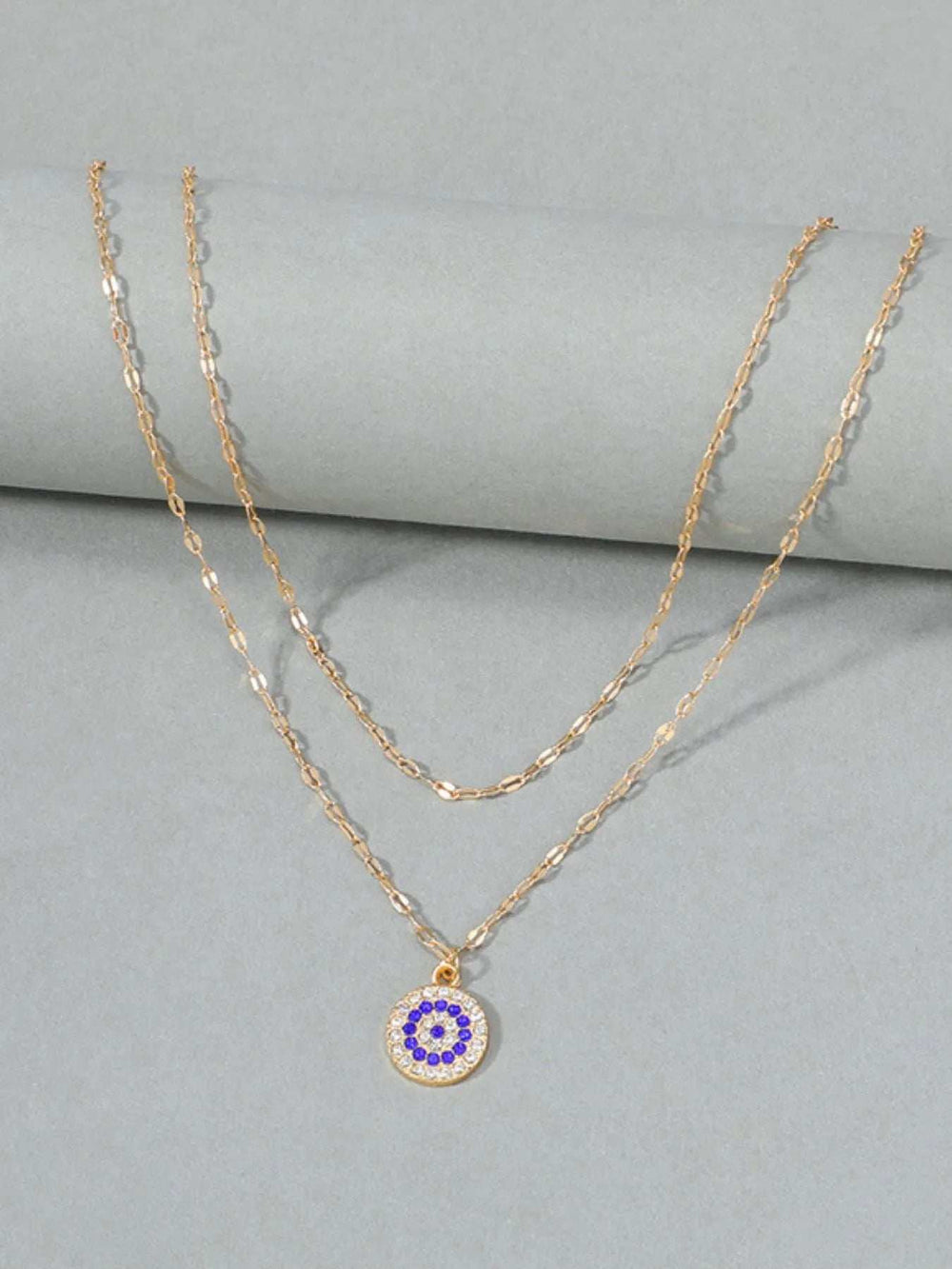 18K Gold-Plated Inlaid Zircon Layered Necklace - Trendsi - Flyclothing LLC