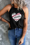 Heart Graphic Round Neck Tank - Trendsi - Flyclothing LLC