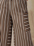 Contrast Striped Wide leg Pants - Trendsi - Flyclothing LLC