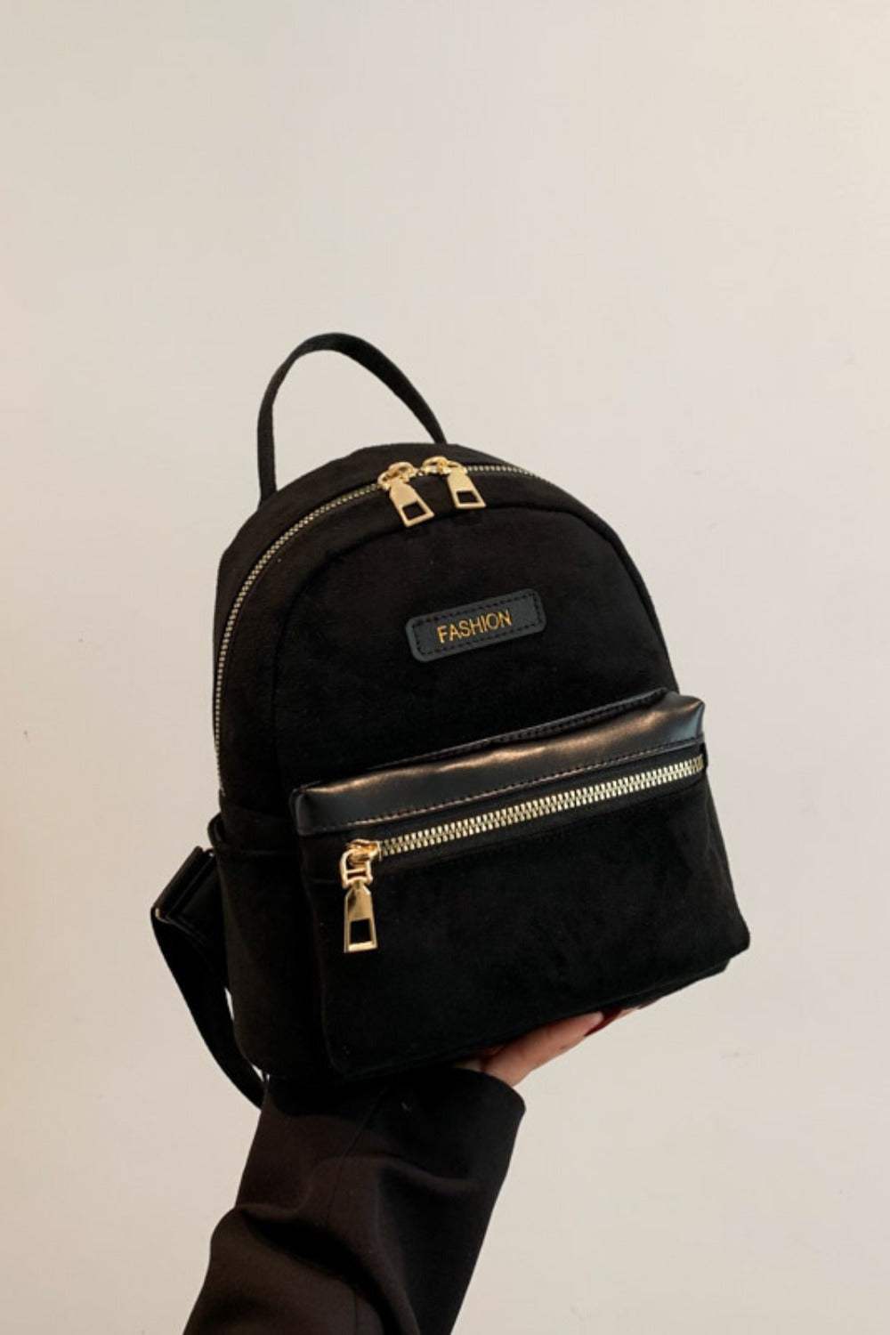 Suede Adjustable Strap Backpack Bag - Trendsi - Flyclothing LLC