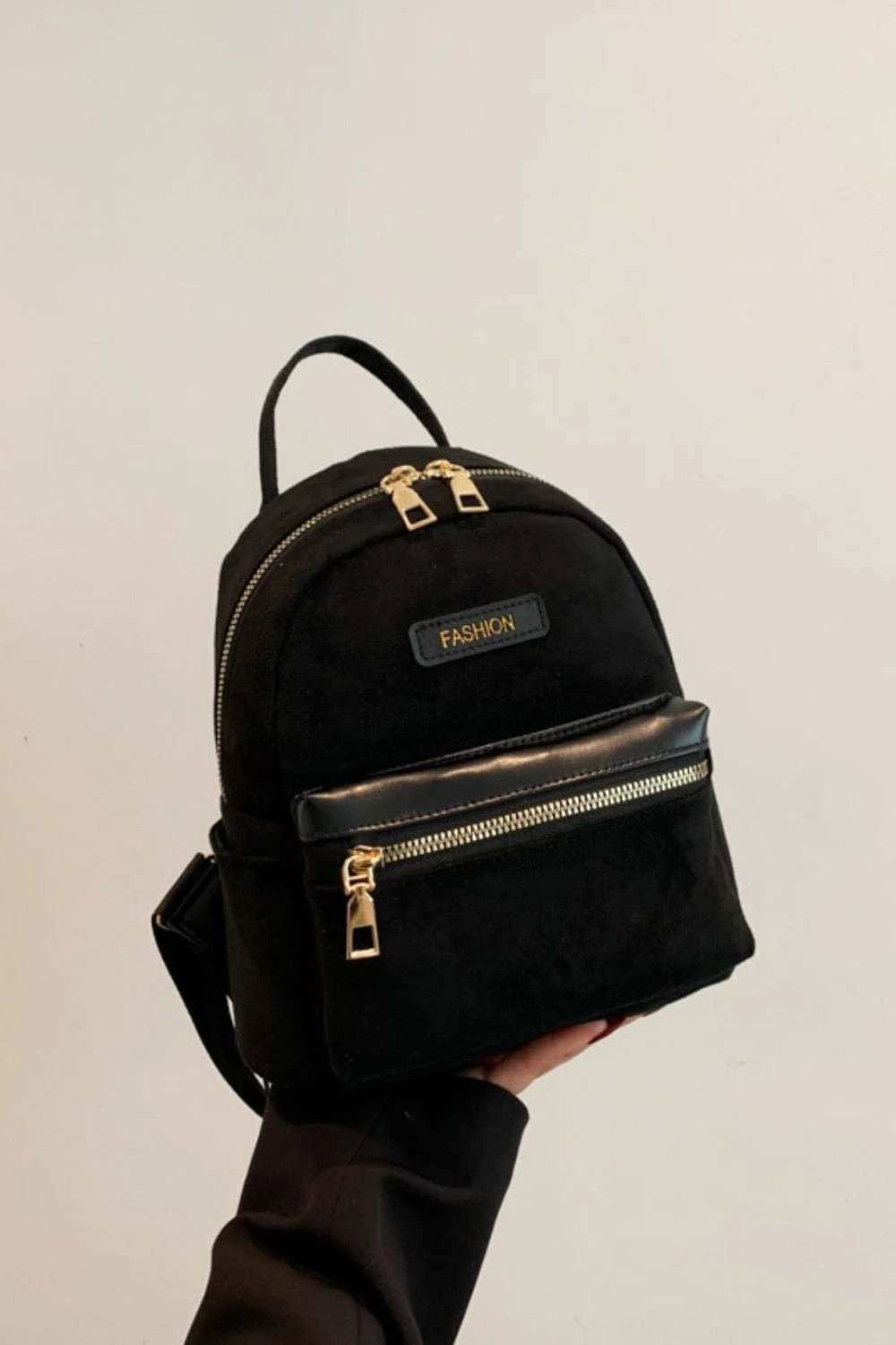 Suede Adjustable Strap Backpack Bag - Trendsi - Flyclothing LLC