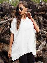Perfee Round Neck Short Sleeve T-Shirt - Trendsi - Flyclothing LLC