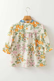 Multicolour Crochet V Neck Half Sleeve Boho Floral Blouse - Trendsi - Flyclothing LLC
