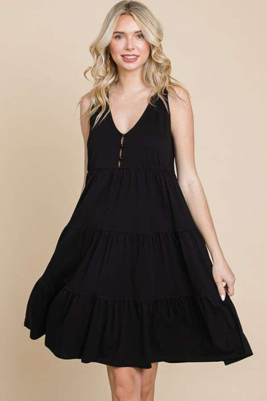 Culture Code Racerback Tiered Tank Dress - Trendsi