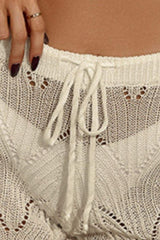Drawstring Cutout Swim Shorts - Trendsi - Flyclothing LLC