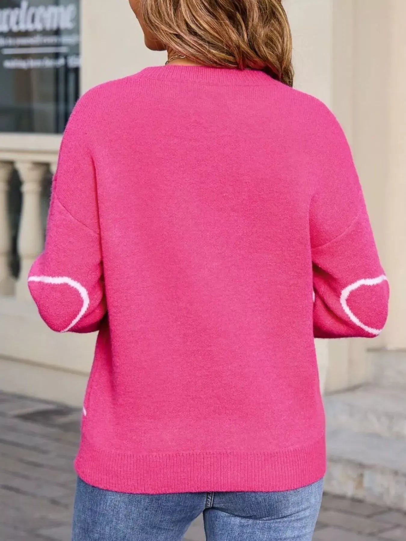 Floral Crew Neck Long Sleeve Sweater - Trendsi - Flyclothing LLC